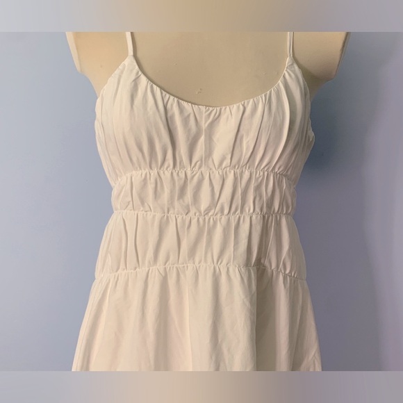 Express tiered white goddess maxi summer dress size small adjustable strap - Picture 3 of 10